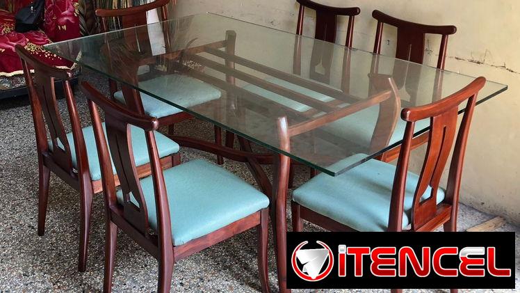 ⚜️ Juego de comedor electrón antiguo restaurado • Entrega incluida 🚛
