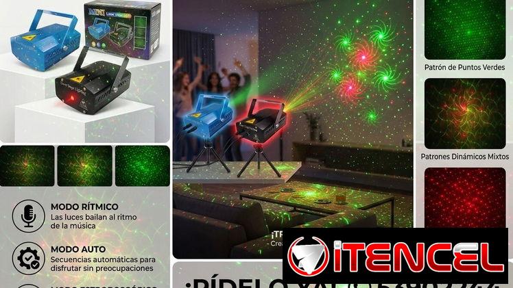 ​🌟 ¡Dale Vida a tus Fiestas con el Mini Laser Stage Light! 🌟Ideales para ilumar los negocios