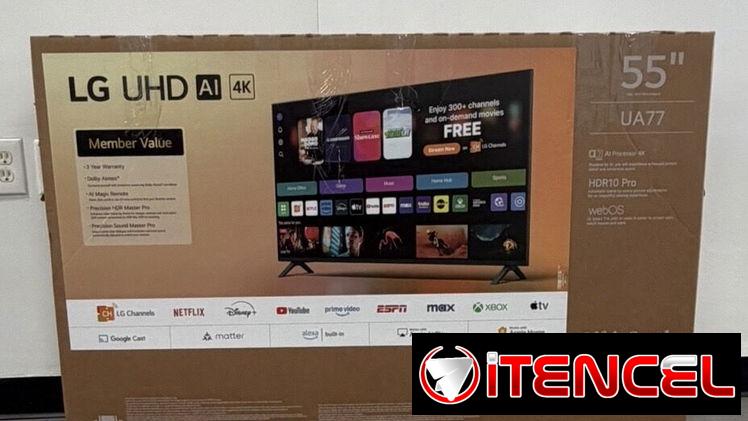LG de 55” 4K UHD IA incorporado, alexa ,( modelo UA77 , 2025 Smart TV
