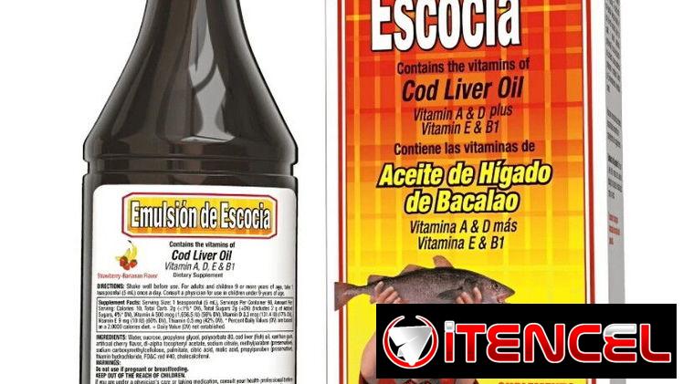 Emulsión de escosia (Aceite de Hígado de Bacalao) 6.5oz – 192ml.  20 USD