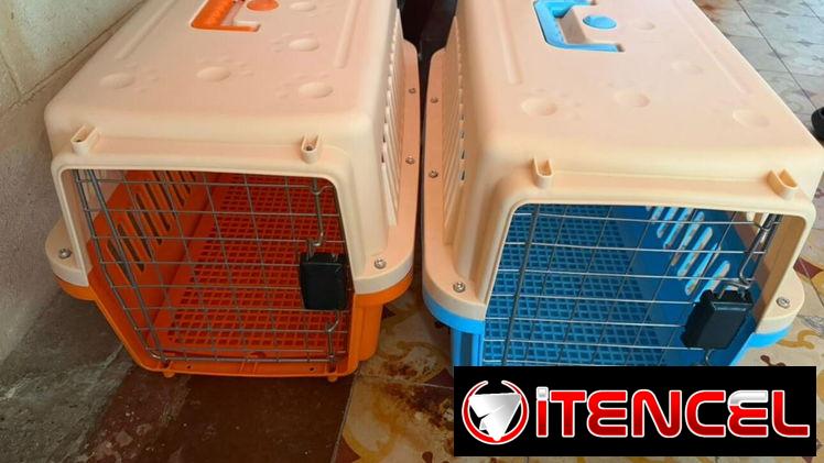 ‼️🐈🐶Huacal rígido (transportín)para perros pequeños y gatos con medida 60x35x36cm Colores disponibles naranja y azul
