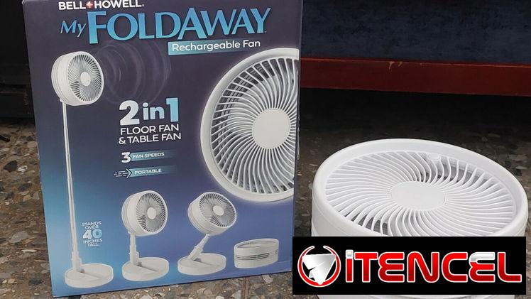 Ventilador portatil recargable americano nuevo My foldaway hasta 10h bat litio-40usd