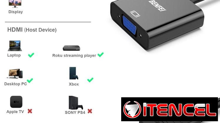– Adaptador HDMI a VGA 1080p (sin audio)