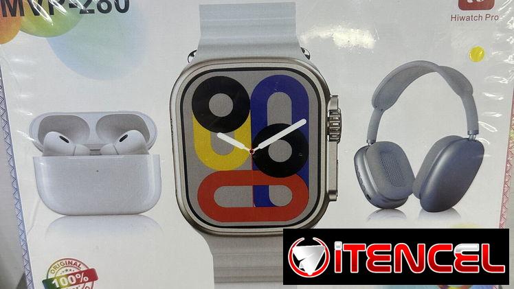 Combo de reloj Smart Watch con audífonos