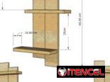 Repisa de pared 3 niveles ESTILO MODERNO MUEBLE