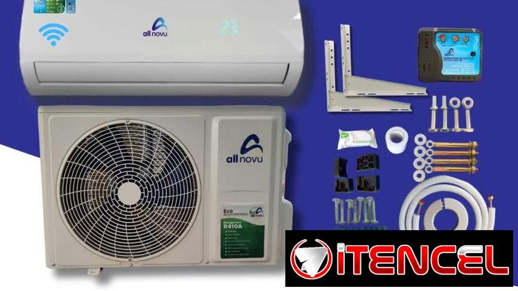 Split all novu de 1 Tonelada 220volt con soporte y regulador de voltage