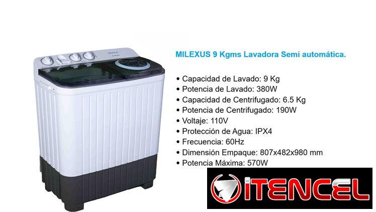 Regálate limpieza y comodidad, lavadoras Milexus de 9 kg