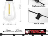 Luces exterior Guirnaldas de 15m para exteriores.  35 USD