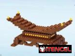 Figura decorativa Katana Lego con su base