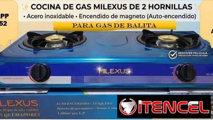 COCINA PARA GAS DE BALITA – 2 HORNILLAS CON MAGNETO – NUEVA