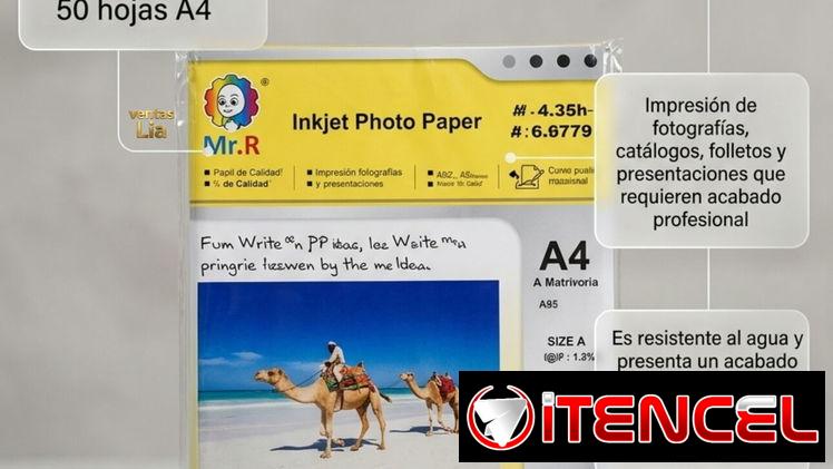 Papel fotográfico autoadhesivo