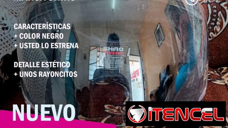 Casco Semintegral marca Shiro de color negro (nuevo a estrenar) 15000