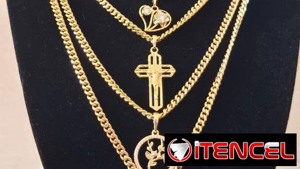 Cadenas gruesas de oro laminado 14 kilates cifradas XP