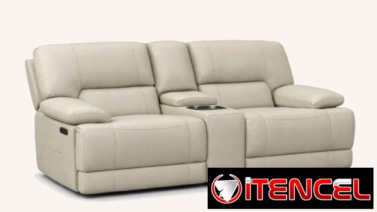 Sofá reclinable de 2 plasa con portabaso