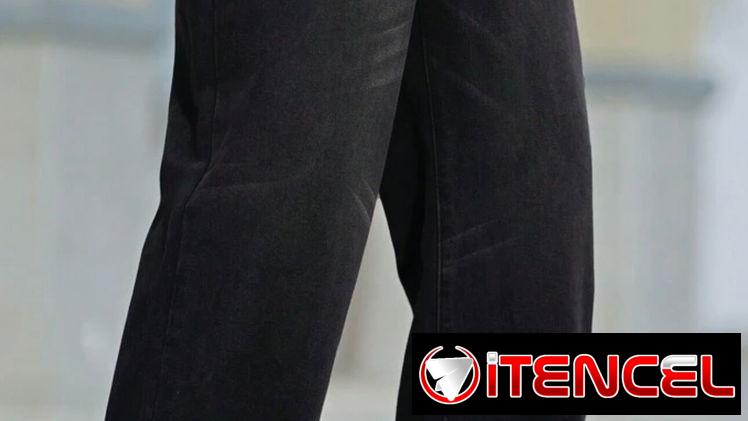 pantalón de mezclilla negra de hombre ancho talla M