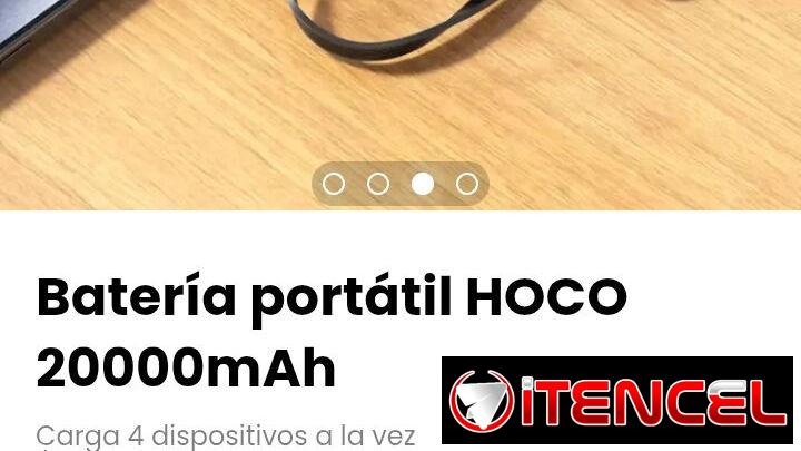 Batería portátil HOCO 20000mAh. Modelo: J146A Night Tide