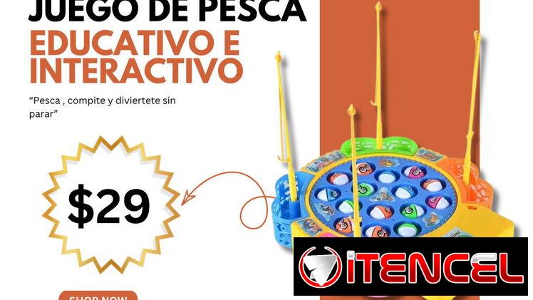 Juego de pesca eléctrico con música giratoria para niños y niñas