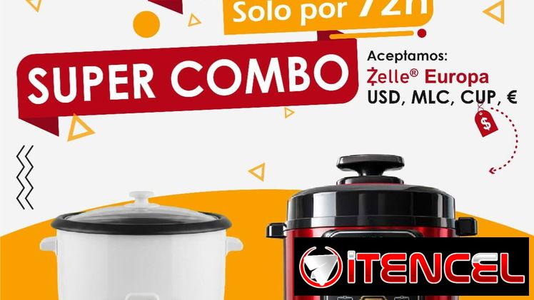 SÚPER COMBO Olla Reina de botón marca MC de 5L + Olla Arrocera marca Wealco 1.5L