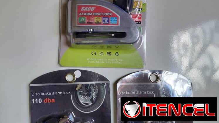 Candado de disco con alarma para motos. Nuevos