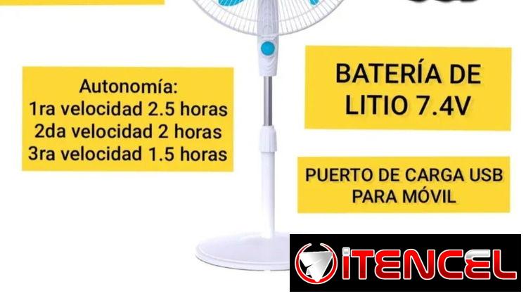 Ventilador recargable