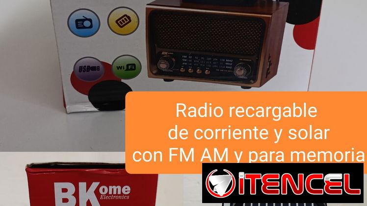 Radio recargable electrico y solar nuevo con puerto USB