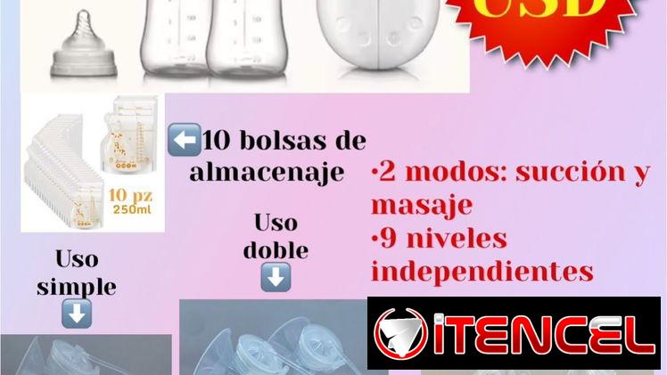 Extractor eléctrico doble de leche materna