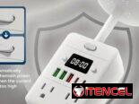🔌✨ Regleta Multifuncional con Lámpara y Reloj Digital | Todo en Uno ✨🔌