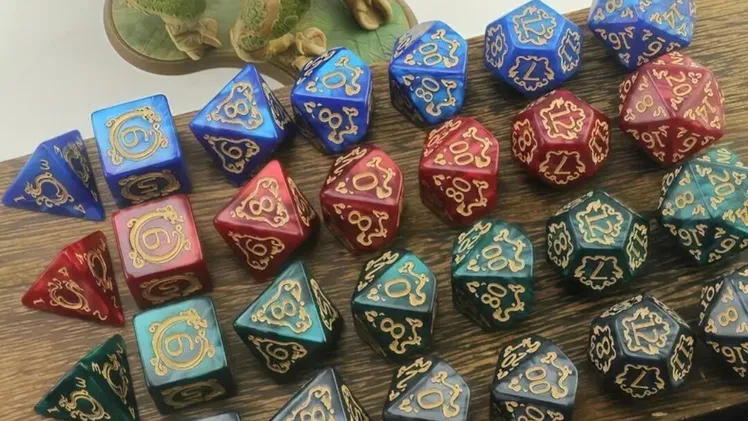 Set dados D&D Dungeons and Dragons dados para rol de mesa