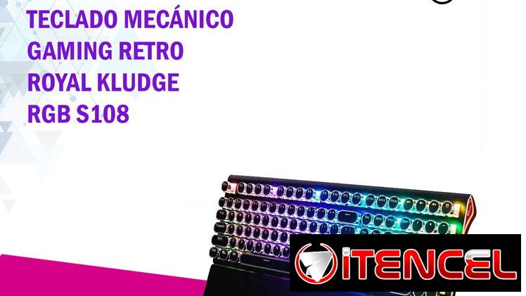 TECLADO MECÁNICO GAMING ROYAL KLUDGE RGB S108 | RETRO | NUEVO