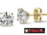 Aretes dormilonas de oro 10k originales