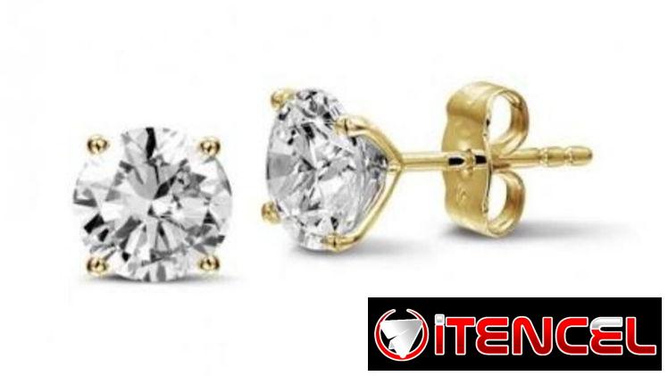 Aretes dormilonas de oro 10k originales