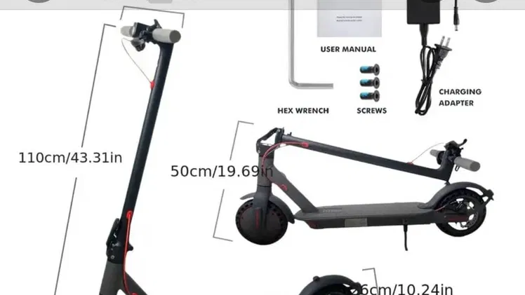 🎮⚓Scooter eléctrico plegable Etekhop (litio, 36V y 10.5Ah, 48Km) Nuevo – 💲400 USD🎧