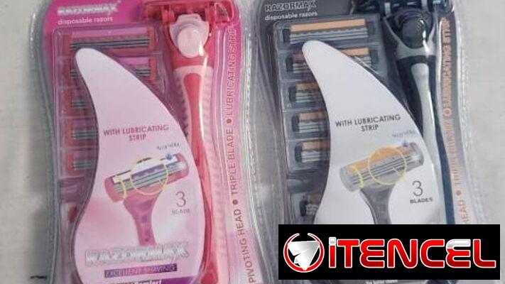 AFEITADORAS RAZORMAX CON 10 RECAMBIOS DE RESPUESTOS.