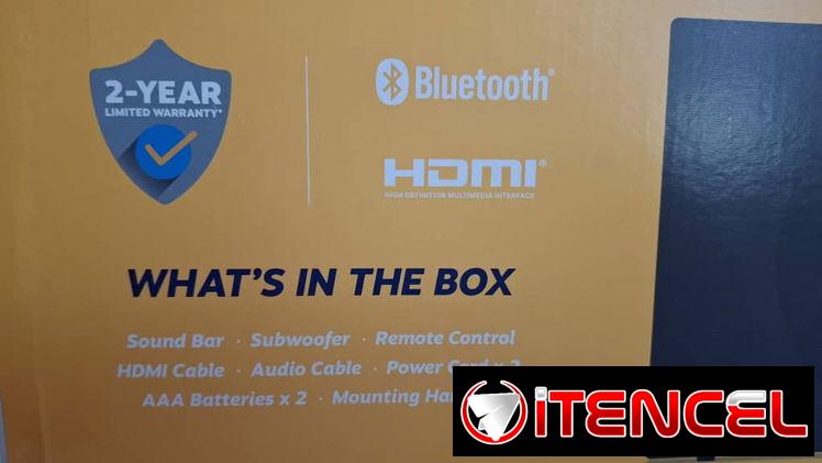 Barra de sonido 2.1. ELEMENT. Barra de Sonido: ⭐ 30W x 2 Largo 80cm. -Subwoofer Inalámbrico ⭐60W Largo.