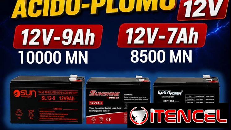 BATERIA ACIDO-PLOMO  12V 9AH 10000 MN Y 12V 7Ah 8500