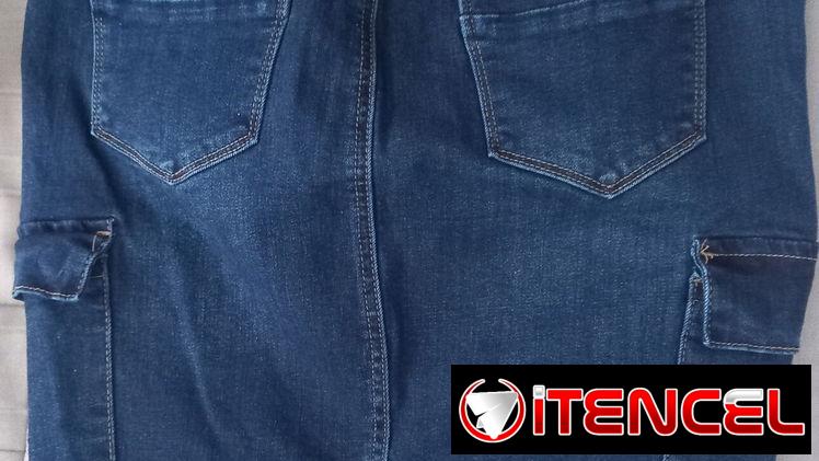 Saya de mezclilla, talla 9. Precio 3 mil mn