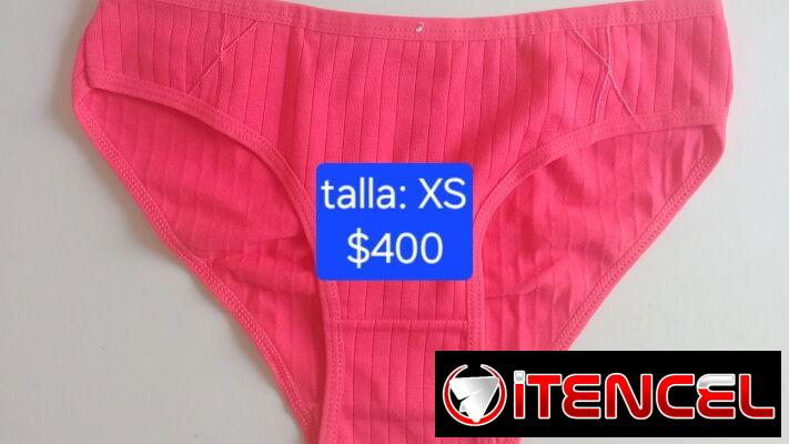 Blumers de algodon talla L negro $1 usd, talla XS $400 cup