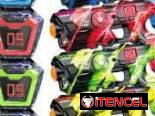 Juego de 4 Pistolas láser, pistolas de agua con disparo automatico, ametralladoras, carro de control remoto