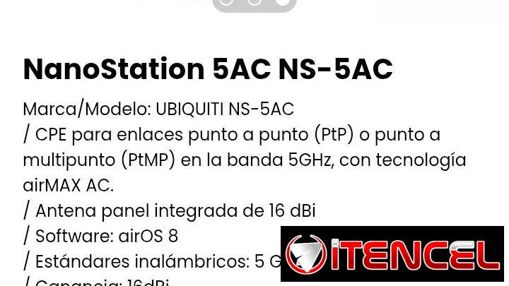 NanoStation 5AC NS-5AC. Marca/Modelo: UBIQUITI NS-5AC. Nuevo en caja