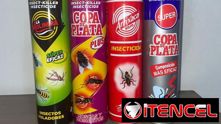 Insecticida en spray, 600 ml, elimina todo tipo de insectos como moscas, mosquitos, avispas, hormigas, polillas, etc.