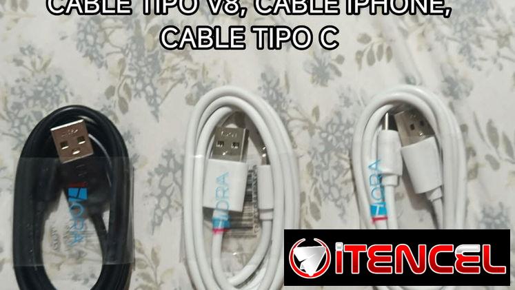 Cables de teléfono. Tipo C, V8 y iPhone