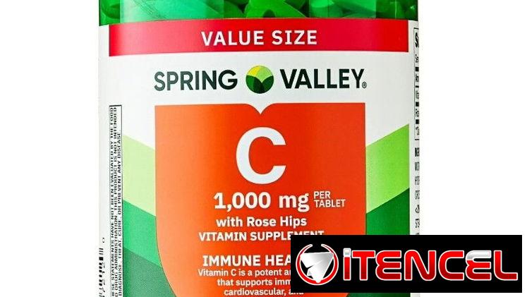 Vitamina C Spring Valley pomo con 500 unidades de 1000mg 35 USD
