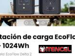 Estación de carga EcoFlow Delta  2 – 1024Wh. Carga ultra rápida: 0–80% en 50 min, 0–100% en 80 min
