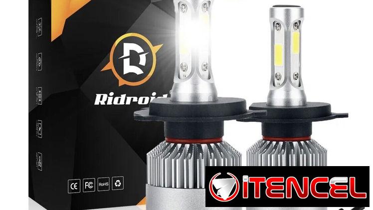 Pareja de bombillos led de carretera H4 de 3 caras con luz larga y corta de 36000 lumens nuevos en caja