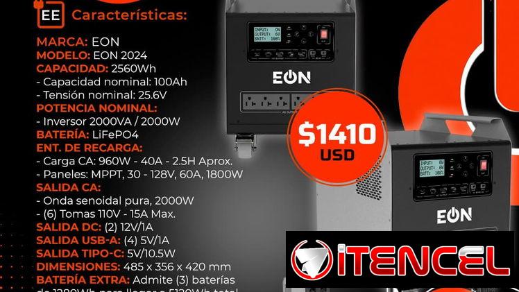 💡2560WH💡 ESTACIÓN DE ENERGÍA EON 2000W/2560WH BATERÍA. MENSAJERÍA VON FACTURA Y GARANTÍA