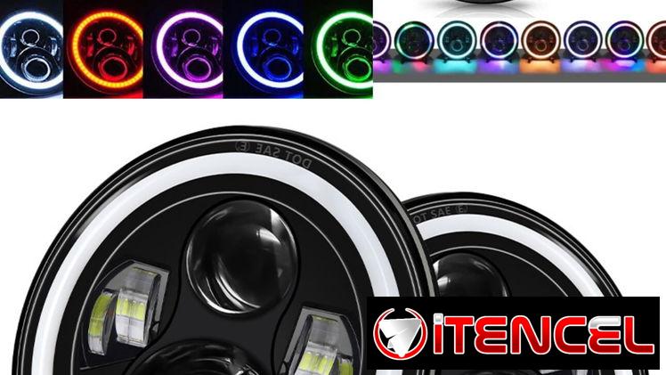 PANTALLAS LED TIPO LUPAS DE 7 PULGADAS CON OJOS DE ANGEL DE 9 A 30 VOLT🛒📱🛒📱📱