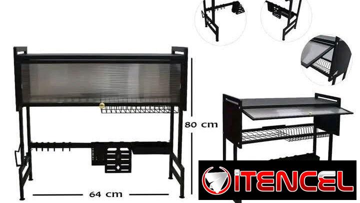 Platero escurridor para fregaderos sencillos  65cm ancho x 80 altura x 30 de profundidad