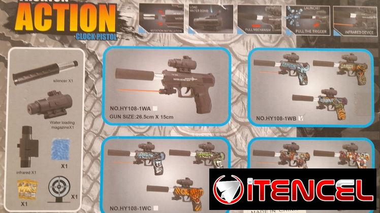 Juguete Pistolas de hidrogel tiro a tiro