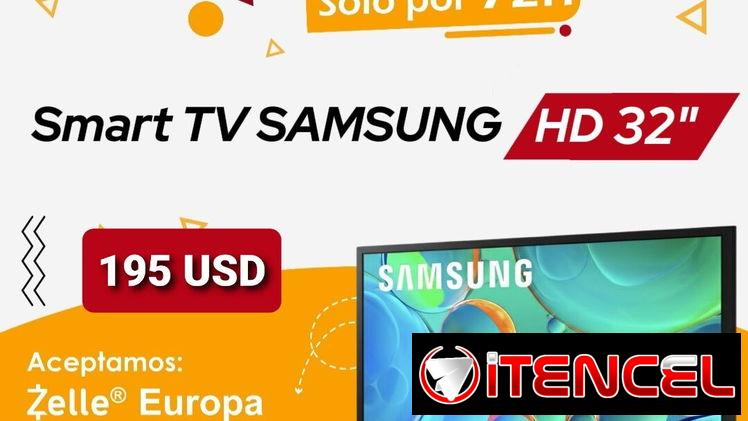 Smart TV Full HD con aplicaciones, cajita y soporte a la pared