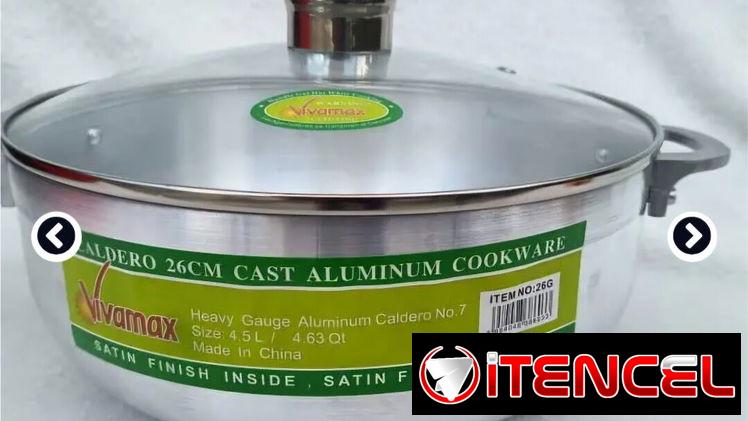 Olla de aluminio con tapa
